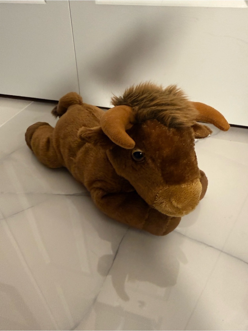 Brown Plush Bull Stuffed Animal - Soft Kids Toy